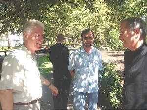 Chris Dreike with Steve Jobs and Bill Clinton